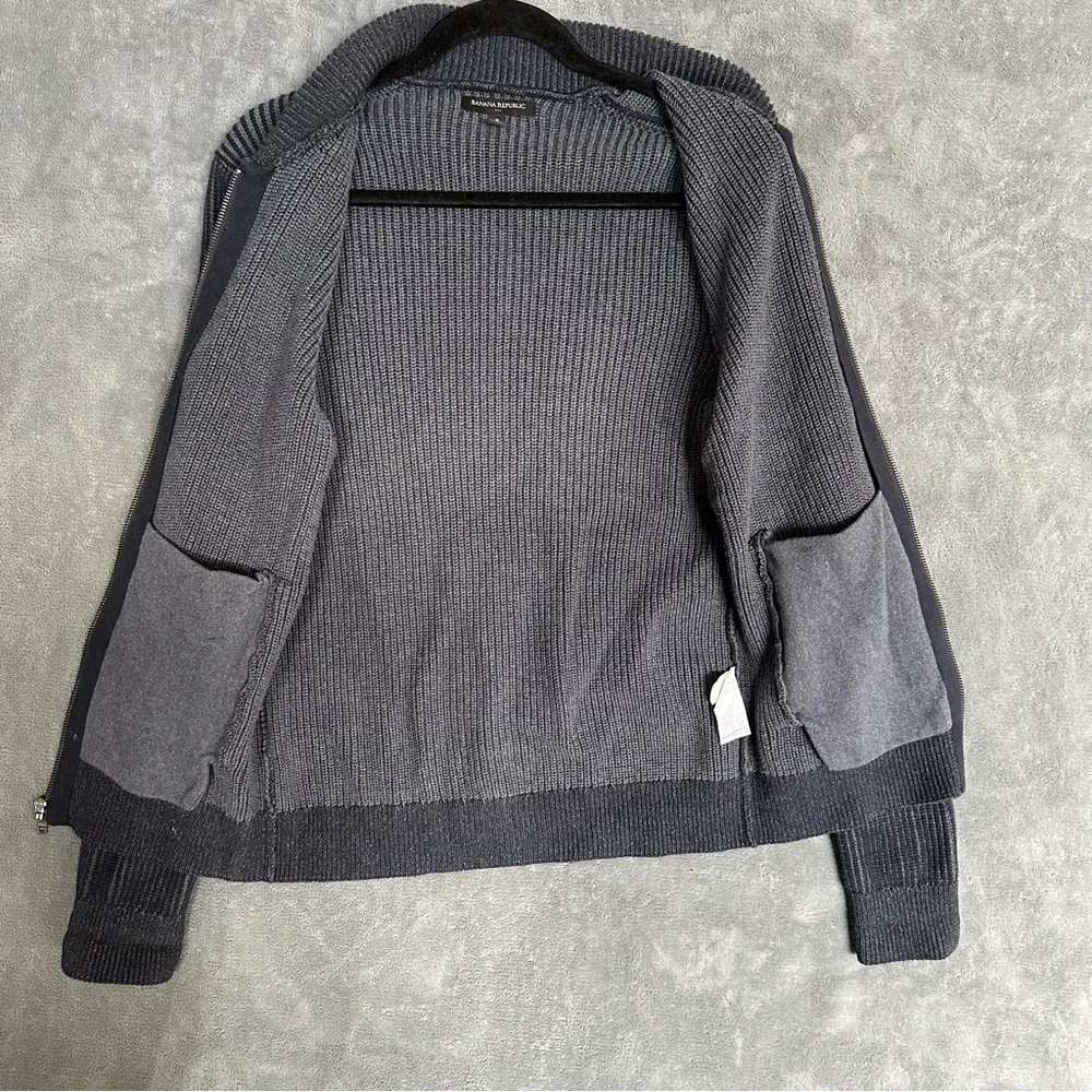 Banana Republic Men's Dark blue Zip-Up Cardigan Sweater size Small